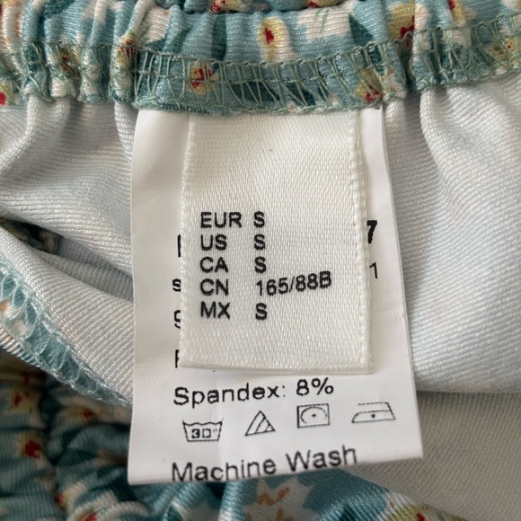 SHEIN Blue Ditsy Floral Ruched Bodycon Mini Dress - Size Small - Picture 4 of 4